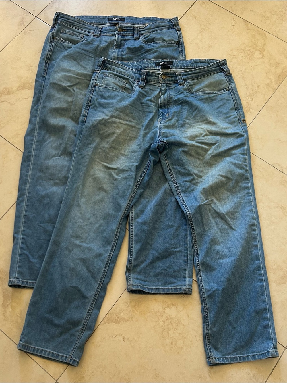 5.11 tactical Men's lot of 2 regular Fit Blue Jeans size 36 - Classic Denim L20